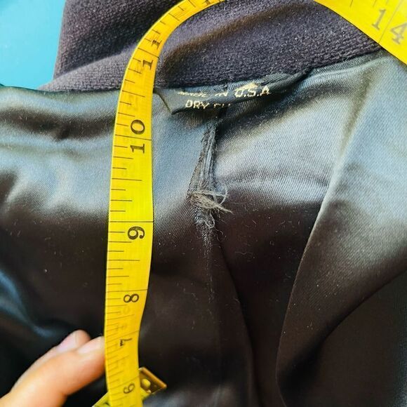 MARK BERMAN & SONS 100% Cashmere Navy Blue Full Length Men’s Winter Coat Jacket - Picture 4 of 14